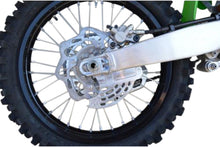 Load image into Gallery viewer, Enduro Engineering rear disc guard for Kawasaki motocross brakes, durable metal shield protecting the rear brake disc.