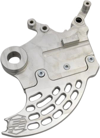 Enduro Engineering rear disc guard for Yamaha motocross bike, protecting the brake disc and rotor during off-road riding.