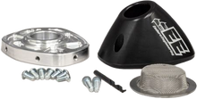 Load image into Gallery viewer, Enduro Engineering spark arrestor end cap for Beta 366-404021, designed for motorcycle exhaust systems, black metal with mounting features.