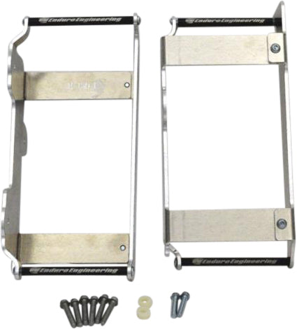 Enduro Engineering radiator braces for Yamaha motorcycles, protective guards designed to secure and shield the radiator.