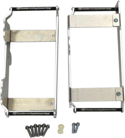 Enduro Engineering radiator braces for Yamaha motorcycles, protective guards designed to secure and shield the radiator.