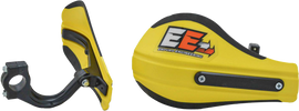 Enduro Engineering composite handguards with yellow roost deflectors and mounting hardware for motorcycle protection.