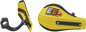 Enduro Engineering composite handguards with yellow roost deflectors and mounting hardware for motorcycle protection.