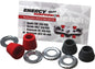 Energy Suspension Handlebar Mount Bushing for steering, part 770-3001, shown installed on motorcycle handlebars.