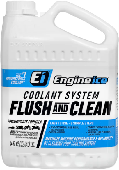 Engine Ice coolant system flush and clean chemical in a 0.5 gallon bottle, designed for engine cooling system maintenance.