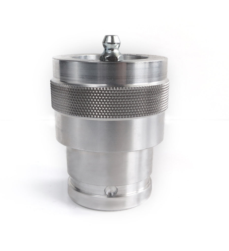 EPI Ez Greaser 39mm tool for lubricating and cleaning machinery parts, shown in a close-up image with metal components.