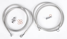 Streamline Brake Line Front 2-Line Yamaha Standard+2, automotive brake system component with metal fittings and flexible tubing.