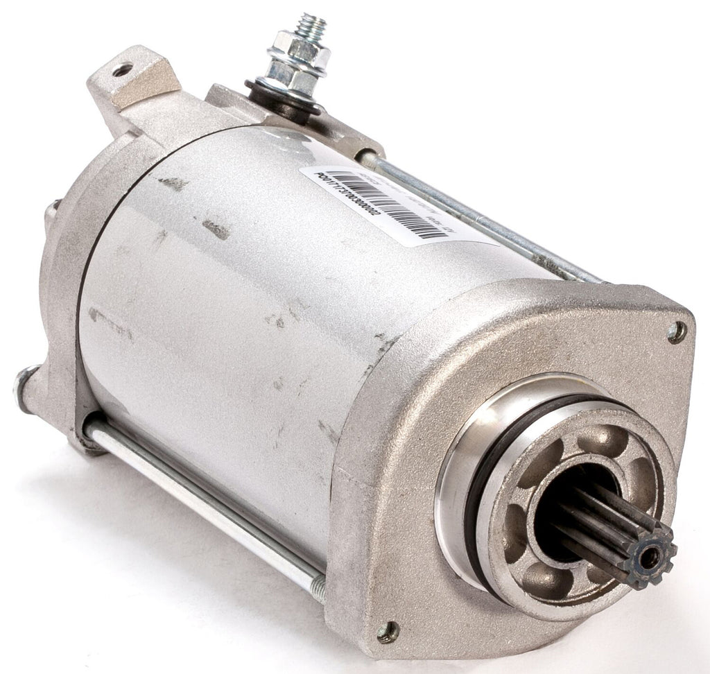 Ricks Motorsport Electric starter motor 27-61708, a black automotive starter with wiring, designed for motorcycle or small engine use.