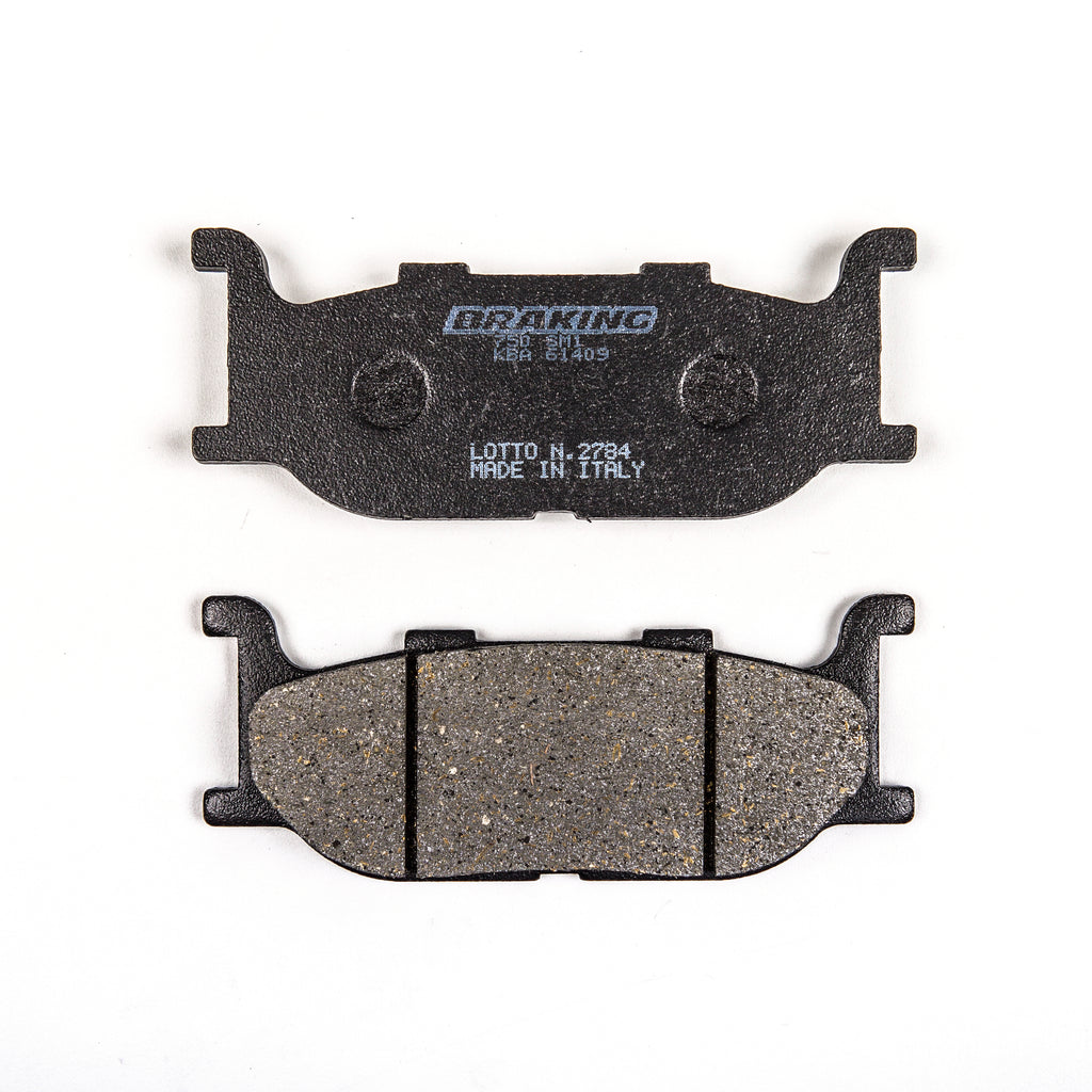 Braking semi-metallic brake pad set 31-750S for automotive brakes, showing multiple brake pads with detailed metal and friction material.