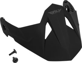 Fly Racing Odyssey Peak matte black helmet accessory with peak visor attachment for motorcycle helmets.