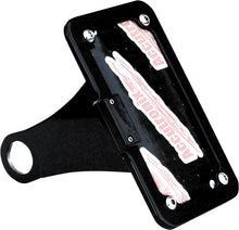 Load image into Gallery viewer, Accutronix black side mount license plate holder for motorcycles, designed for XL models with sleek, durable construction.
