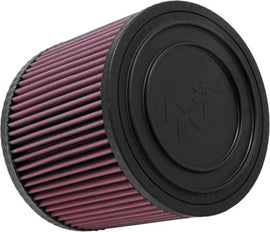K&N Air Filter 701012 for vehicle engine, showing the high-performance air filter with a pleated cotton filter media.