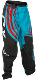 Fly Racing - Youth F-16 Pants Cyan/Black/Red Sz 24 - 378-23124