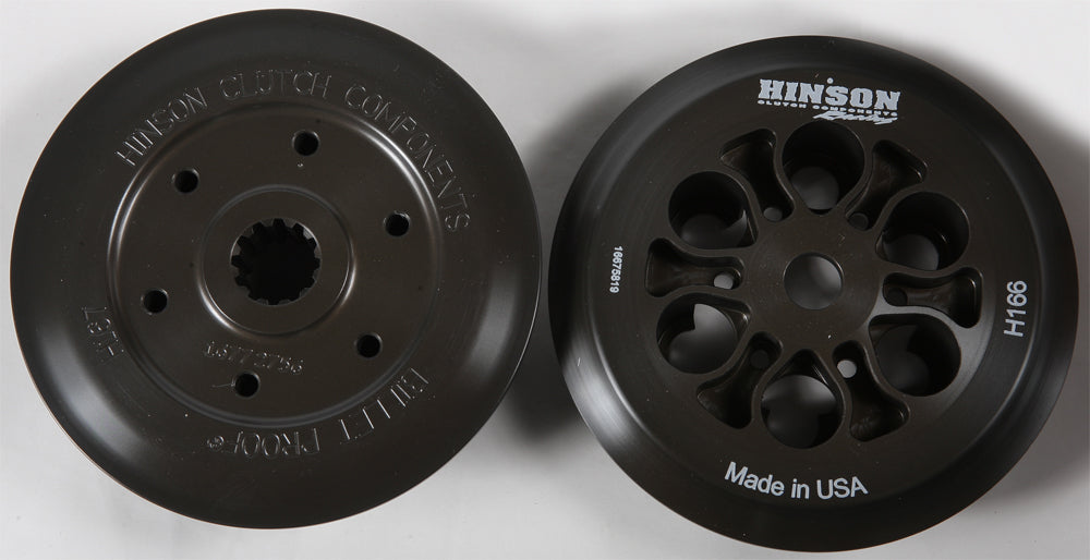 Hinson Billet Works clutch pres/hub kit 151-0106 showing polished aluminum components and detailed machining for performance clutch systems.
