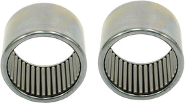 Feuling engine inner cam bearings 811-02077, showcasing polished metal bearings inside a clear container for motorcycle engine repair.