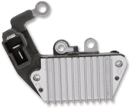 Ricks Motorsport Electric regulator and rectifier for motorcycle electrical systems, with metal mounting and wiring connections.