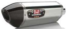 Load image into Gallery viewer, Yoshimura Race R-77 full stainless steel and carbon fiber exhaust system for motorcycles, showing the sleek design and branding.