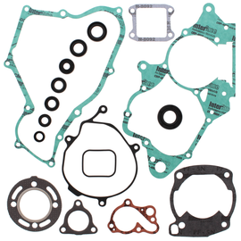 Vertex Complete Gasket Set with Oil Seals, includes gaskets and seals for engine repair, shown in the image.