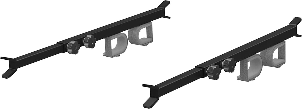 Kolpin UTV overhead gun carrier mounted inside an off-road vehicle, featuring durable black metal construction and secure gun holding.