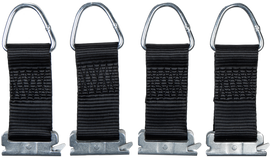 Fire Power E-Track strap set with D-rings, durable tie-down straps for securing cargo in trailers or trucks.