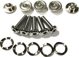 HardDrive floating rotor hardware kit for Flt 14-Up brakes, includes mounting hardware and components for brake rotor installation.