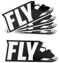 Fly Racing Fly Snow 2021 sticker pack with five 15-inch rider stickers, featuring bold graphics and the Fly Racing logo.
