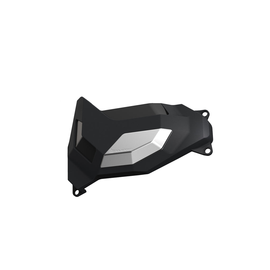 Polisport Plastics right side clutch cover protector for Yamaha motorcycle, safety protective plastic part.