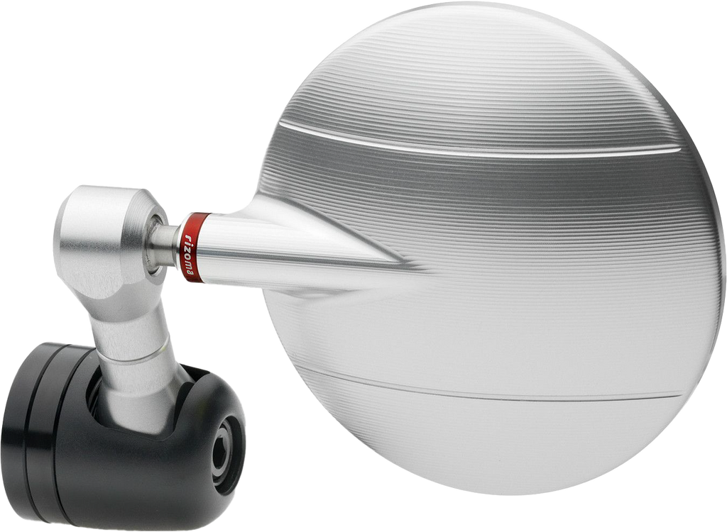 RIZOMA Spy-R 80mm silver mirror with sleek round design, showcasing reflective surface and modern silver finish.
