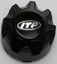 Charger l'image dans la galerie, ITP Hurricane wheel center cap for 4/110-4/156 bolt pattern, round silver metal wheel component with ITP branding