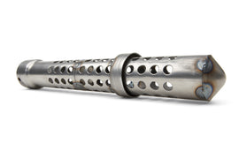 Cobra Quiet Core 12 3/8-inch exhaust for 19 1/2-inch bodies, black finish, durable motorcycle exhaust system component