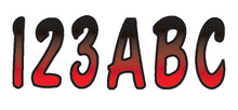Load image into Gallery viewer, Hardline Series 200 registration kit decals in red and black with graphics for vehicle registration and customization.