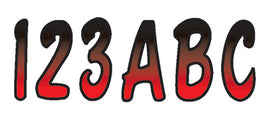 Hardline Series 200 registration kit decals in red and black with graphics for vehicle registration and customization.
