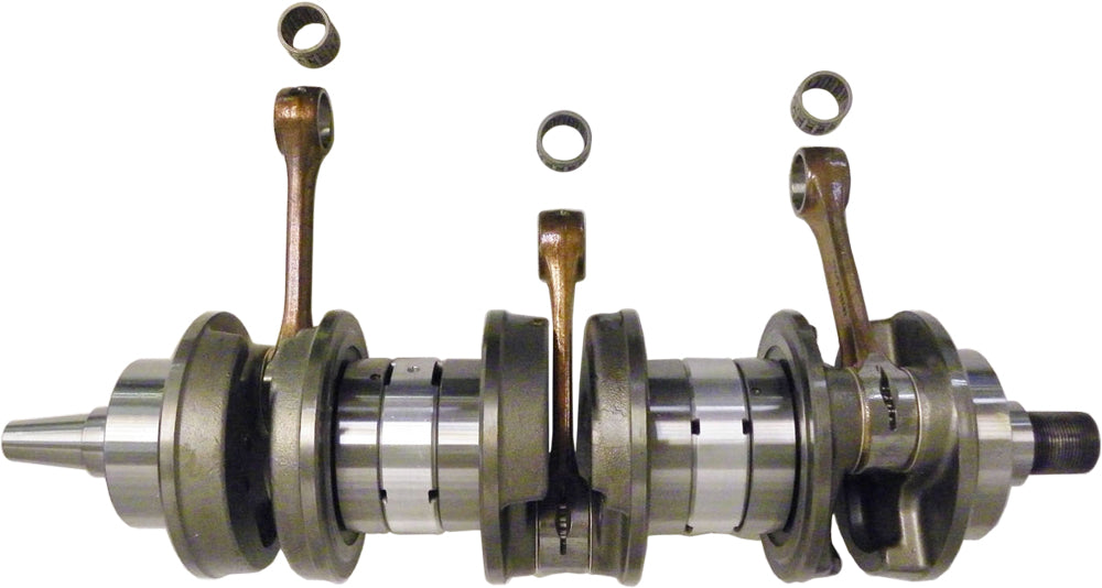 WSM Performance Parts Yamaha 1100 Wave Raider Venture engine crankshaft part 43-102501, metallic with detailed casting and branding.