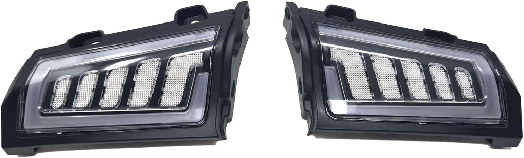 Pathfinder rear saddlebag LED light with dynamic sequential illumination, designed for motorcycle luggage visibility.