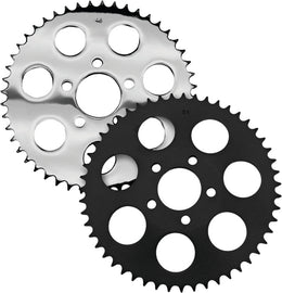 Gloss black HardDrive 51-tooth rear sprocket for Big Twin motorcycles, dished design, fits 2000-2013 models, durable metal construction.