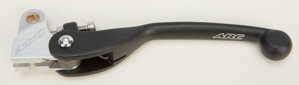 ARC aluminum clutch lever 56-00102, showcasing its sleek, lightweight design and polished finish for motorcycle control.