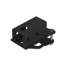 Load image into Gallery viewer, Black Kolpin ATV 2-inch receiver hitch mounted on an ATV, showcasing durable metal construction and compatibility for towing attachments.