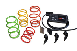 Dynojet Research Stage 2 Engine Management Kit with electronic components and wiring for motorcycle tuning.