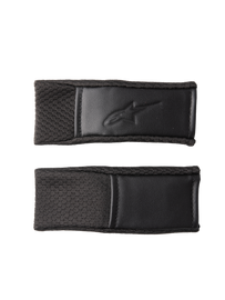 Alpine Star Sm7 helmet chin strap cover set in black, XS/LG size, with soft fabric and secure fit for motorcycle helmets.