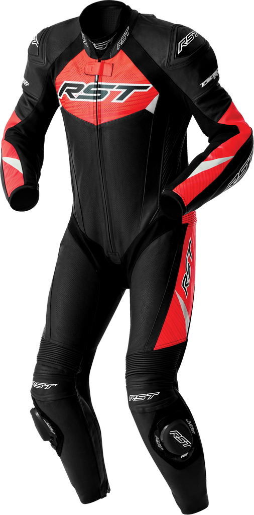 Tractech Evo D3o Suit Blk/Flo Red Leather Sm