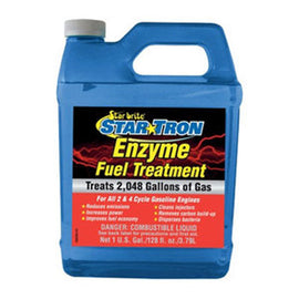 Star brite enzyme fuel treatment in a 1-gallon container, high concentrate chemical for engine and fuel system cleaning.