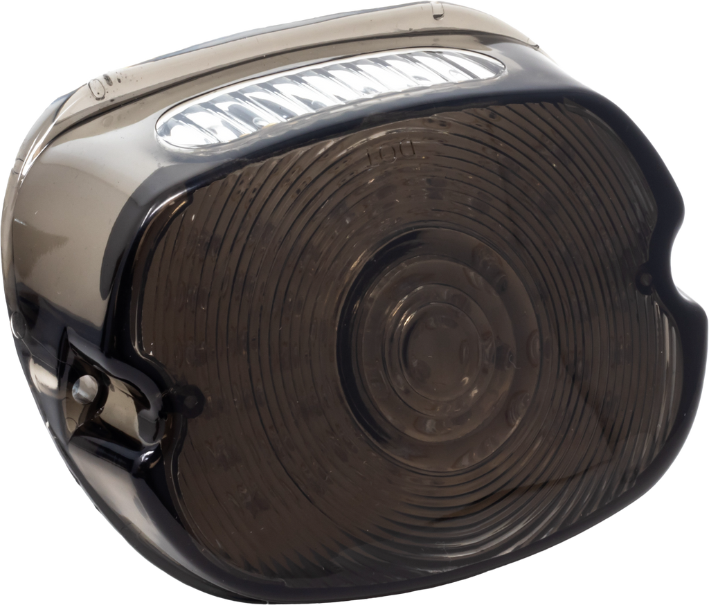 Letric Lighting Co slantback low profile LED taillight with smoked lens for enhanced visibility and modern design.