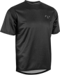 Fly Racing Action Jersey in black, small size, featuring lightweight fabric with brand logo and sporty design for motocross riding.