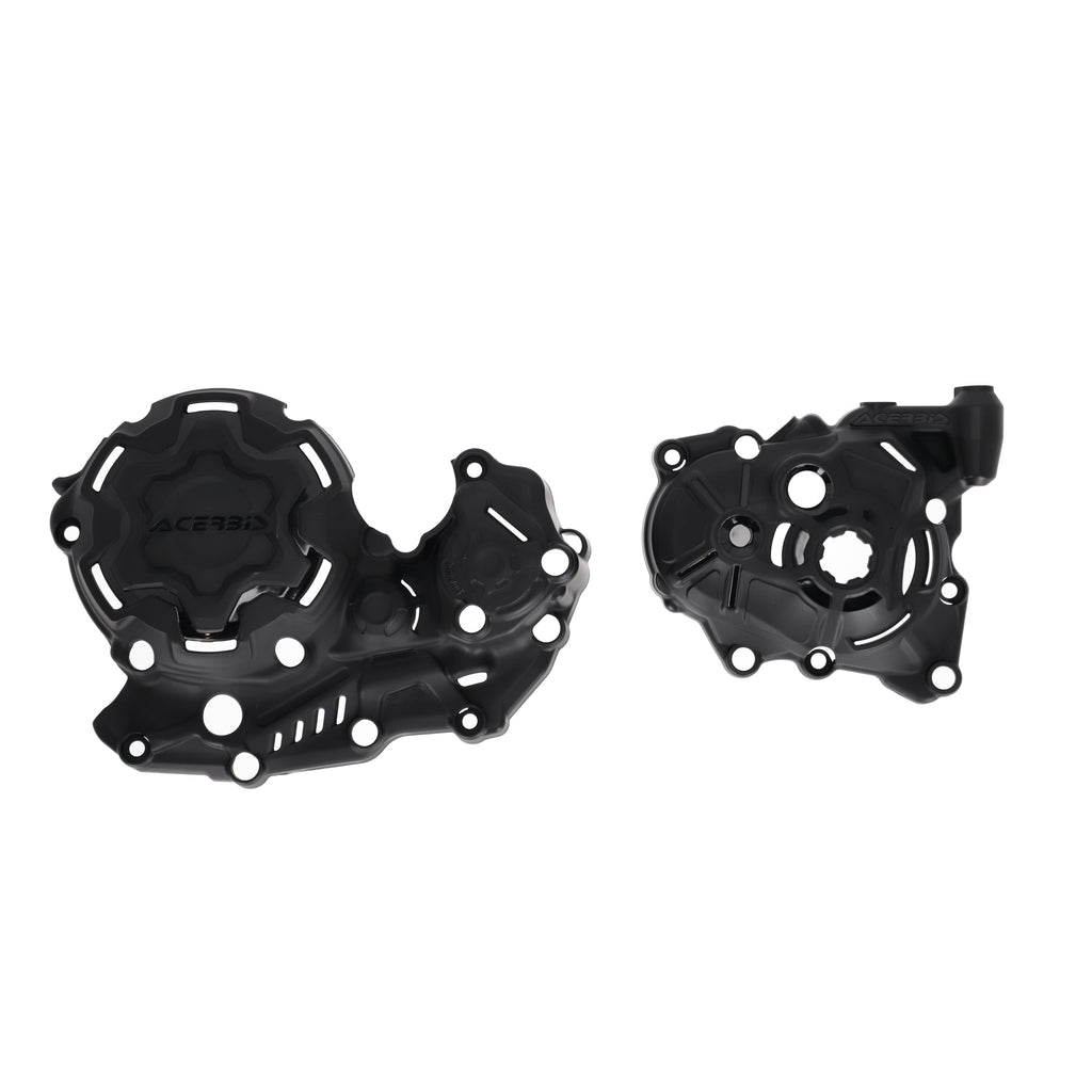 Acerbis X-Power Kit in black, featuring durable components and branding, designed for motorcycle performance and customization.