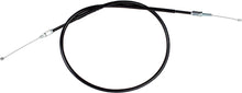 Load image into Gallery viewer, Motion Pro black vinyl throttle pull cable for motorcycle or ATV, showing the cable with fittings and protective outer casing.