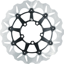 Load image into Gallery viewer, GBRAKES Wave Rotor front brake disc with 17-inch size, showcasing the curved wave design for enhanced performance.