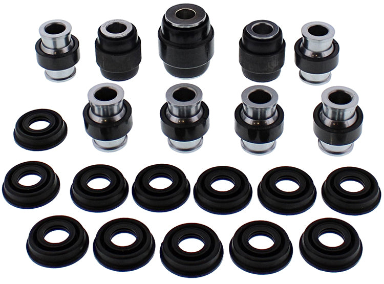 All Balls rear independent suspension kit with various components, designed for motorcycle suspension systems.