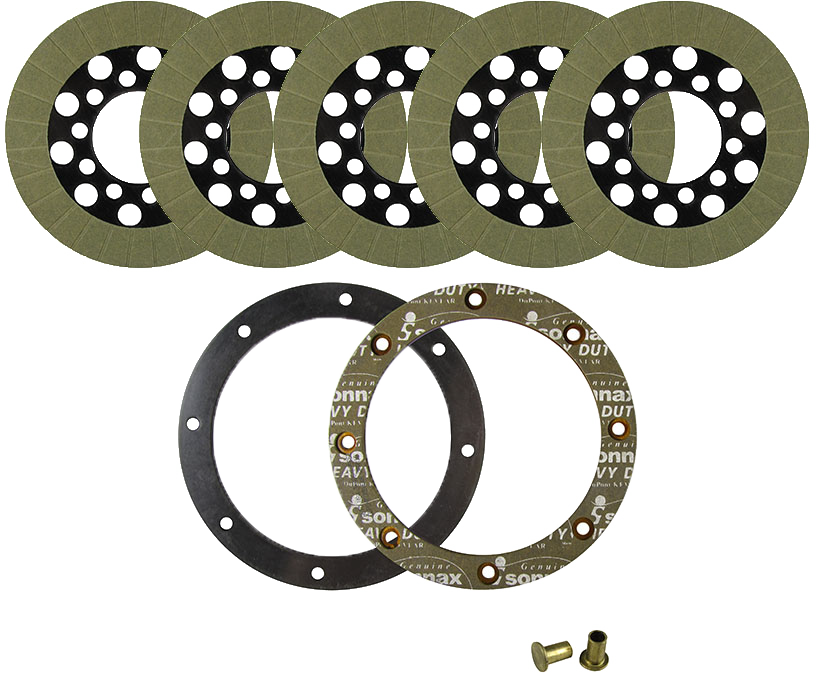 ALTO clutch pack with Kevlar friction material and backing plate for Big Twin motorcycles, model 810-4124, showing layered clutch components.