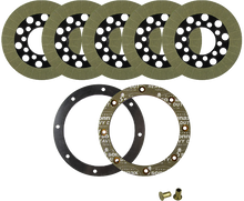 Load image into Gallery viewer, ALTO clutch pack with Kevlar friction material and backing plate for Big Twin motorcycles, model 810-4124, showing layered clutch components.