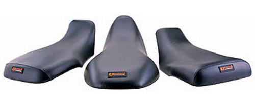 Black QuadWorks seat cover for standard seats, featuring durable material and a snug fit for comfort and protection.